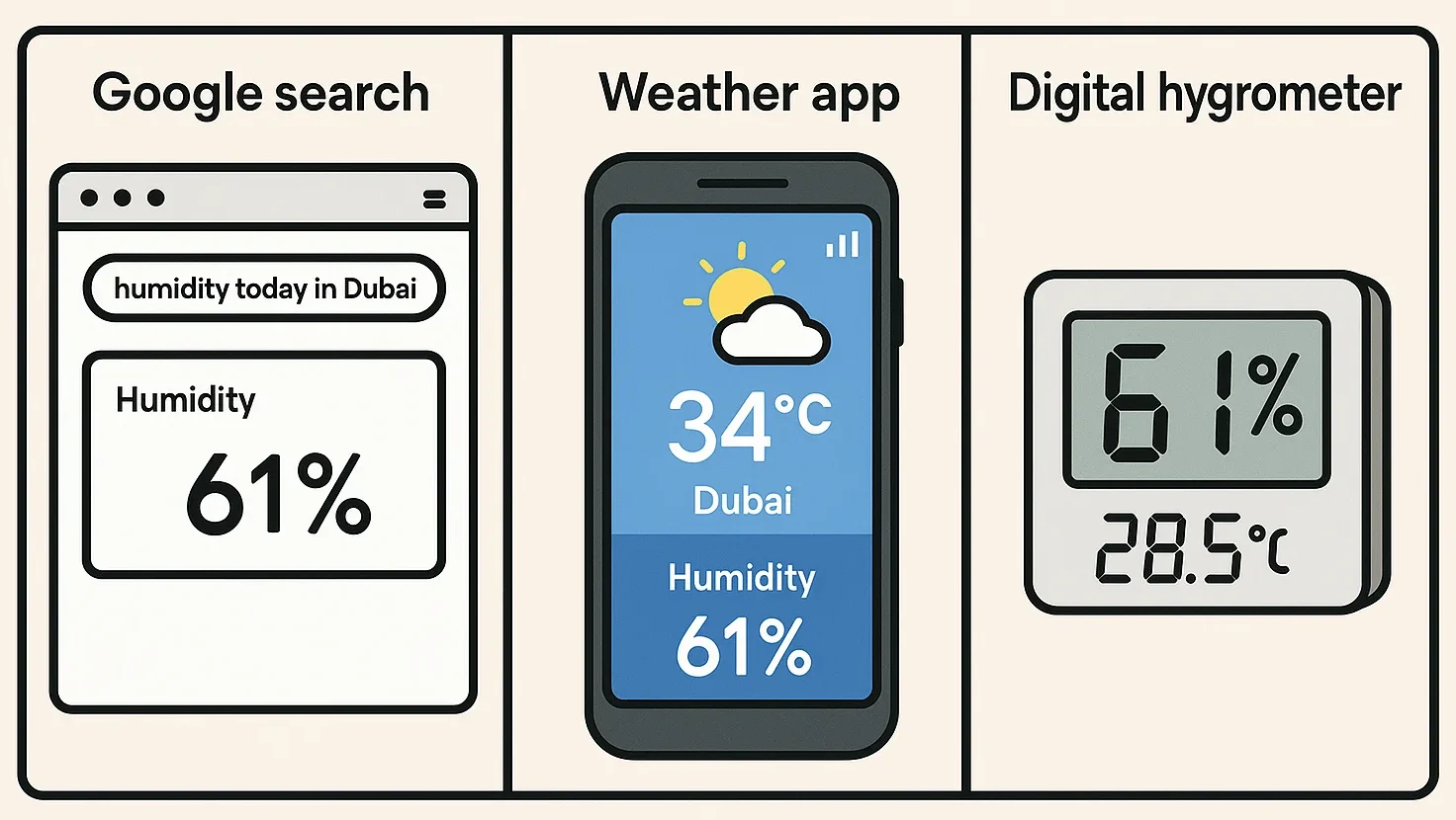 Easy ways to check humidity today in Dubai