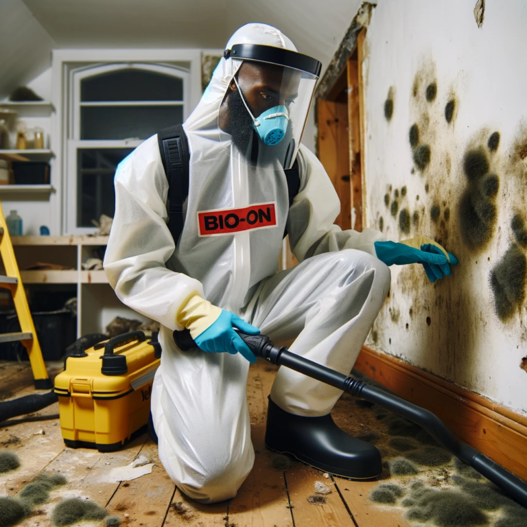 Mold Remediation Services expert in UAE is cleaning a room full of mold