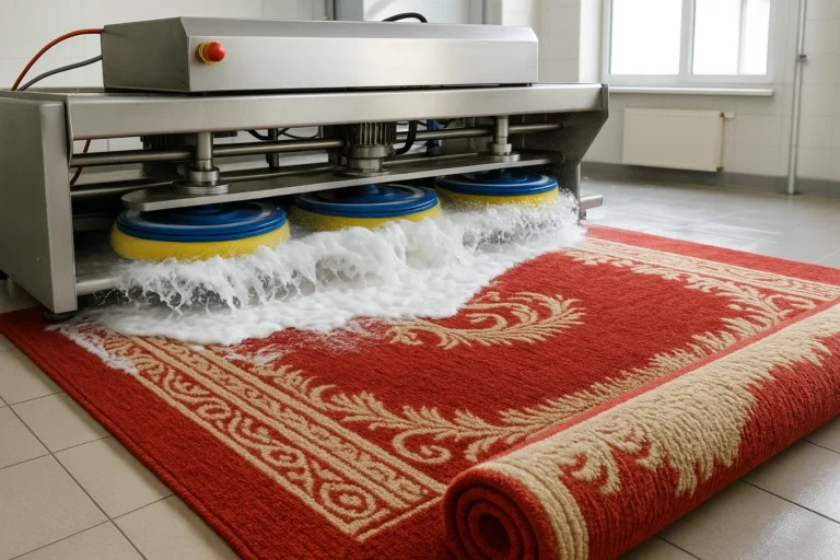 Carpet washing service in progress — deep cleaning that removes dirt, stains, and odors for a fresher home