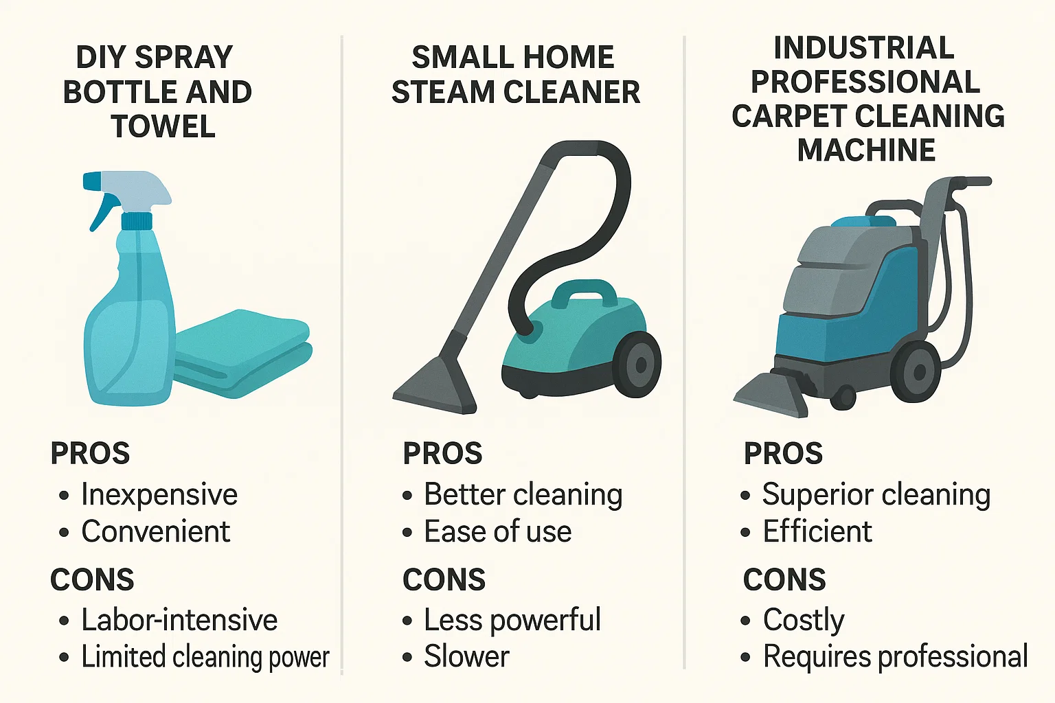Different types of carpet cleaners — choose the right one for your stain, budget, and comfort level