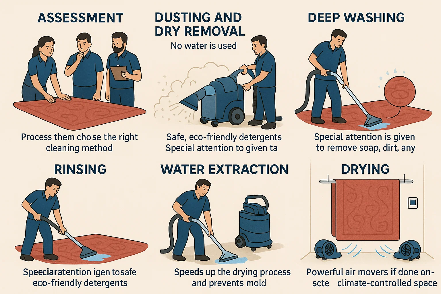 Step-by-step- how professional carpet washing services clean and refresh your rugs