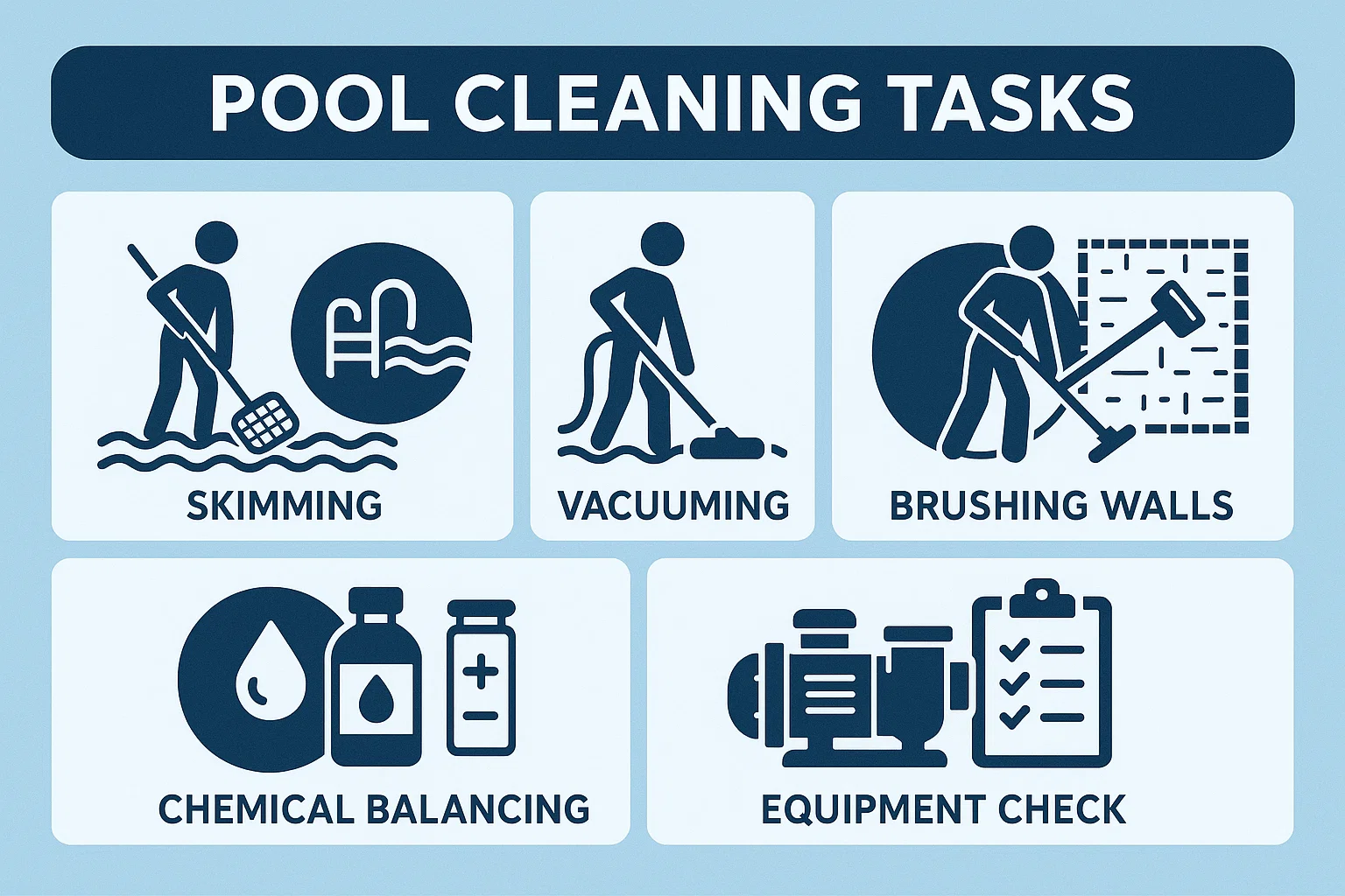Typical services included in professional pool cleaners packages for comprehensive pool care