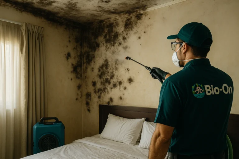 Bio-On experts treat mold at its source using UAE-approved mold killers that work fast and safely
