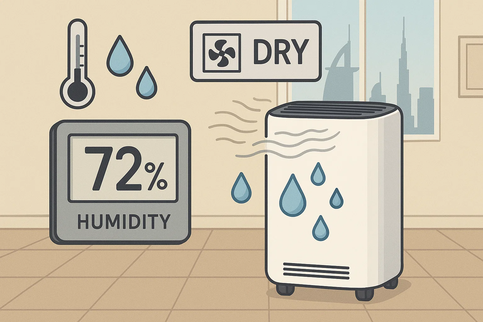 Keeping indoor humidity below 60% is one of the most effective ways to prevent mold at home in the UAE