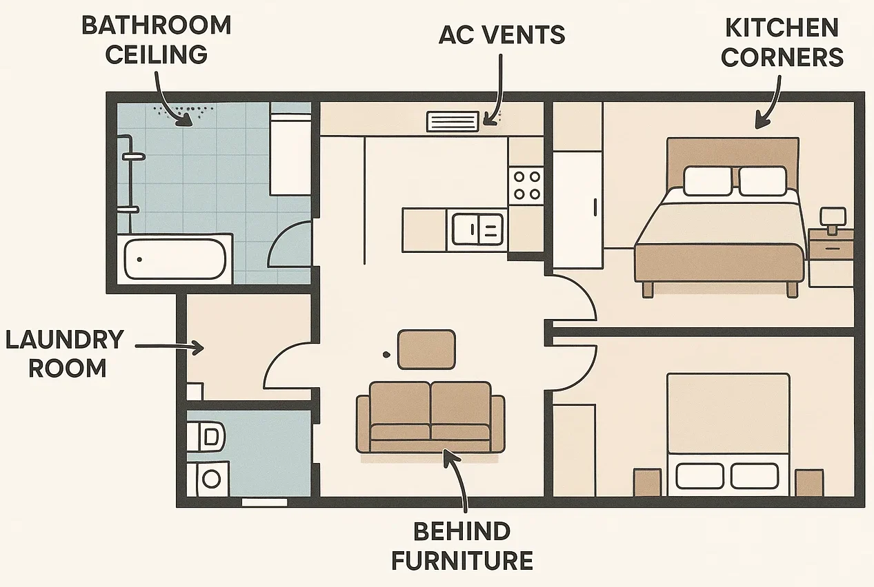 Know your home’s weak spots—mold guard works best when applied to high-risk areas like bathrooms and AC ducts