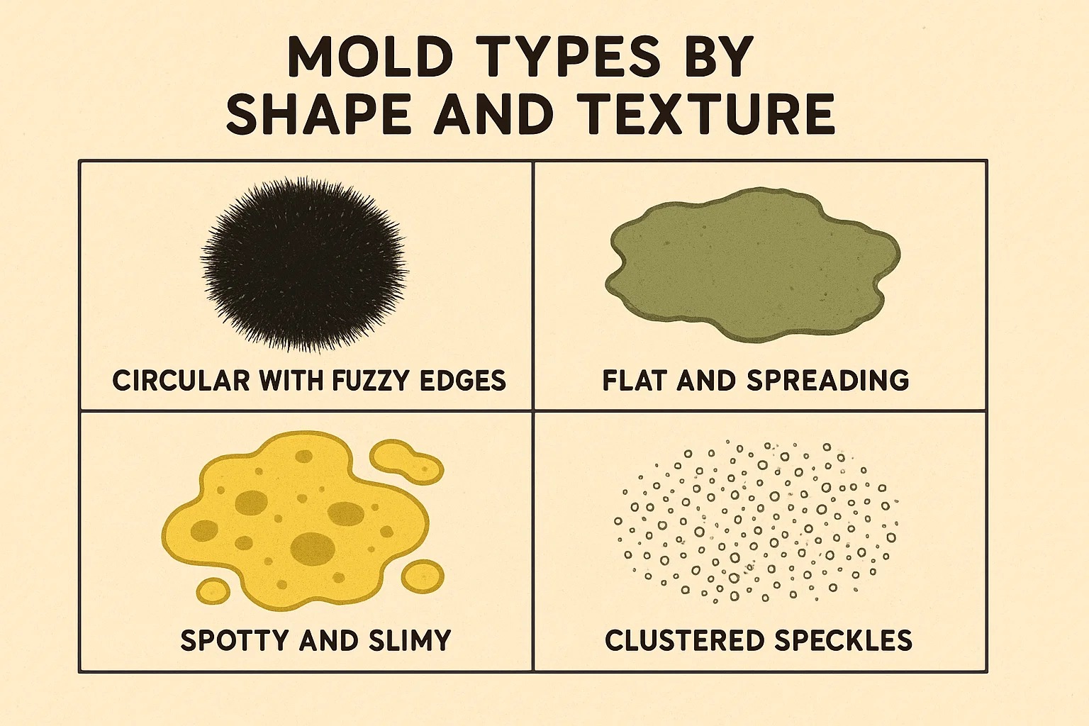 Mold shapes vary widely—this chart shows how to recognize them at a glance