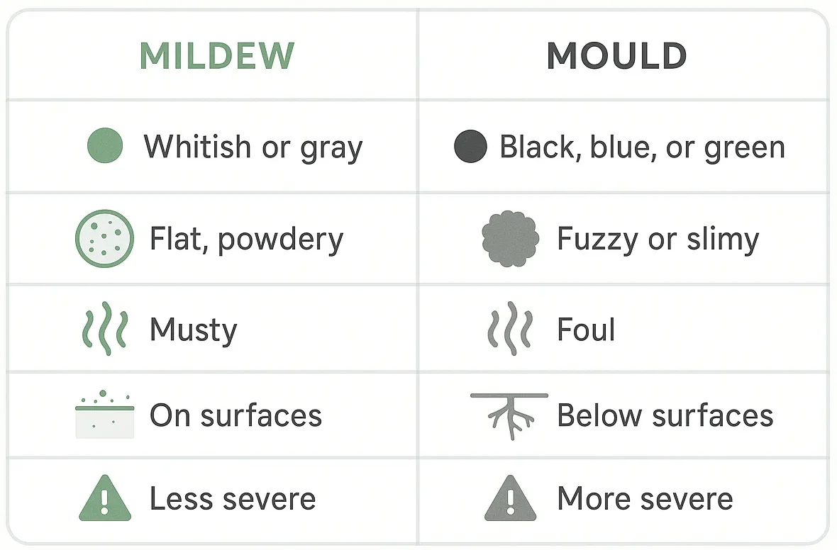 Mildew vs Mould