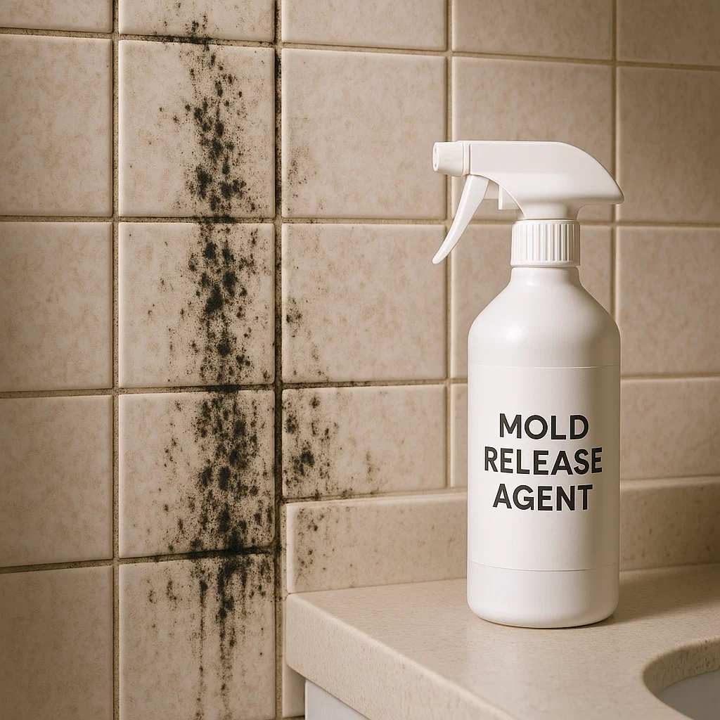 Using a mold release agent to protect surfaces from black mold
