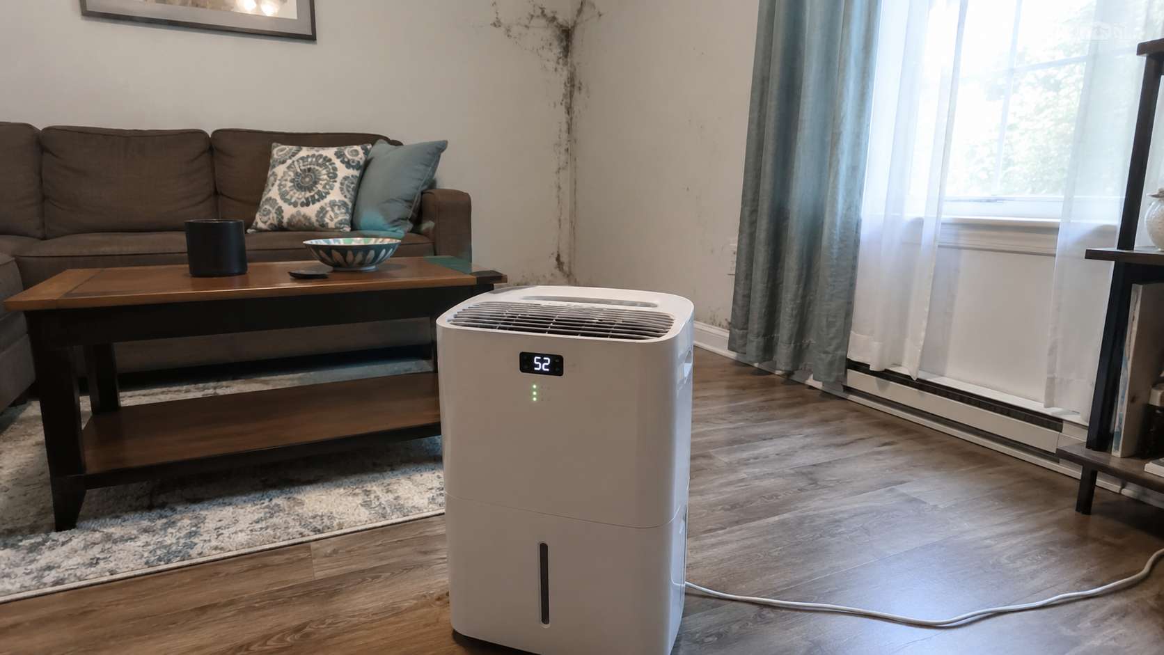A dehumidifier with 50 RH can keep stop mold growth