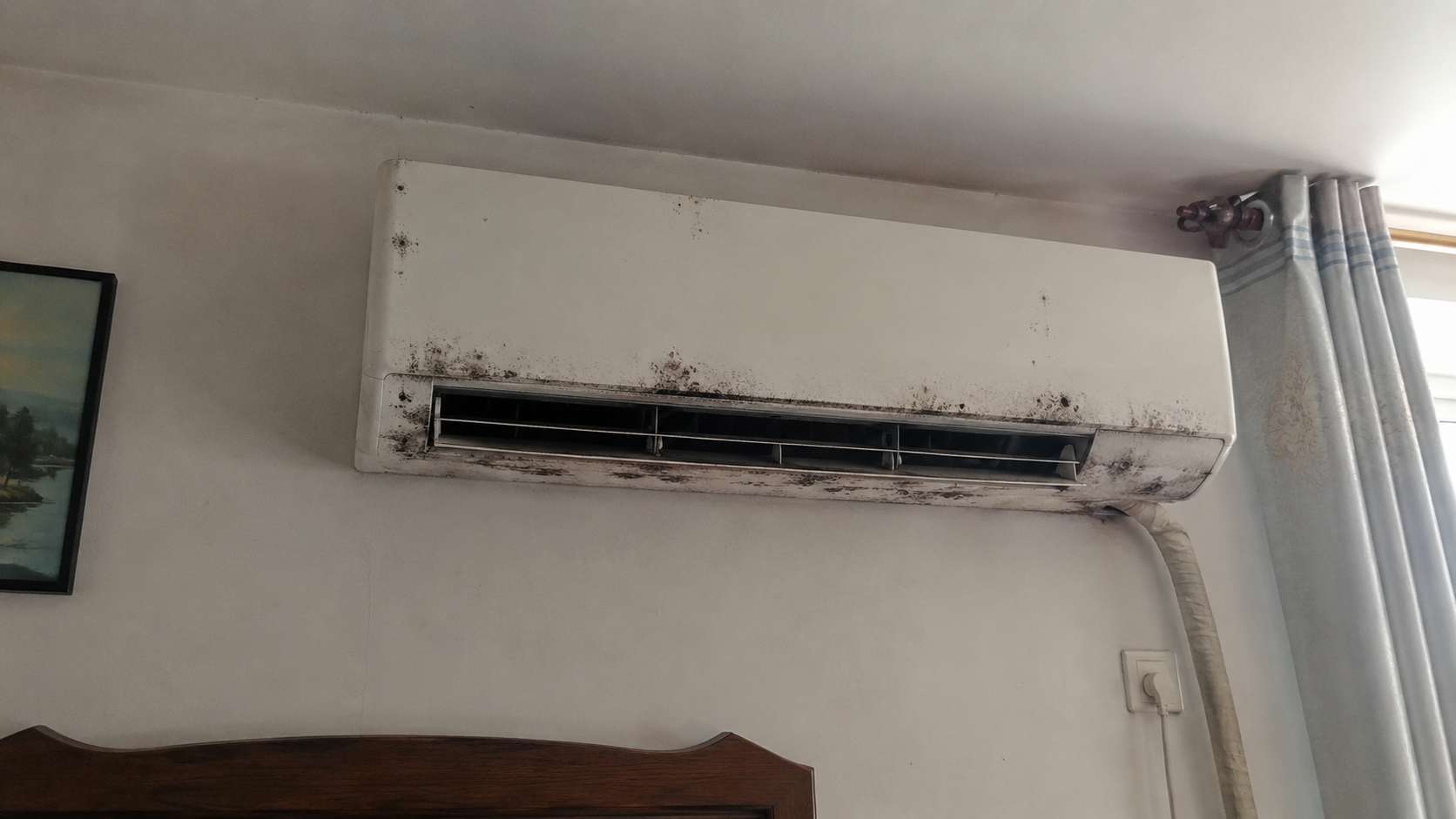 Black Mold in Wall AC Unit
