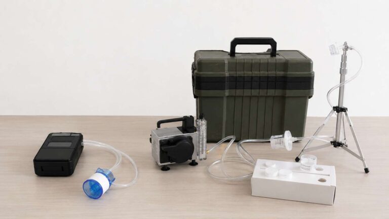 Air allergen and mold testing kits side by side