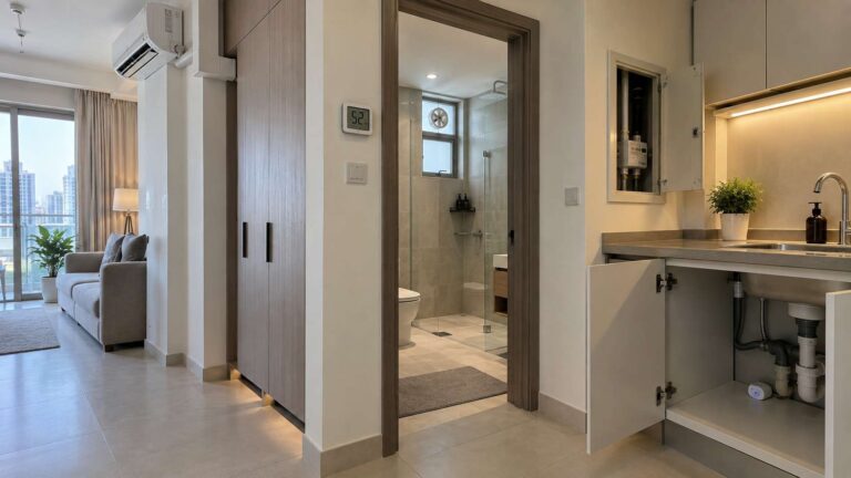 UAE home designed with humidity monitoring, ventilation, leak detection, and moisture-resistant features