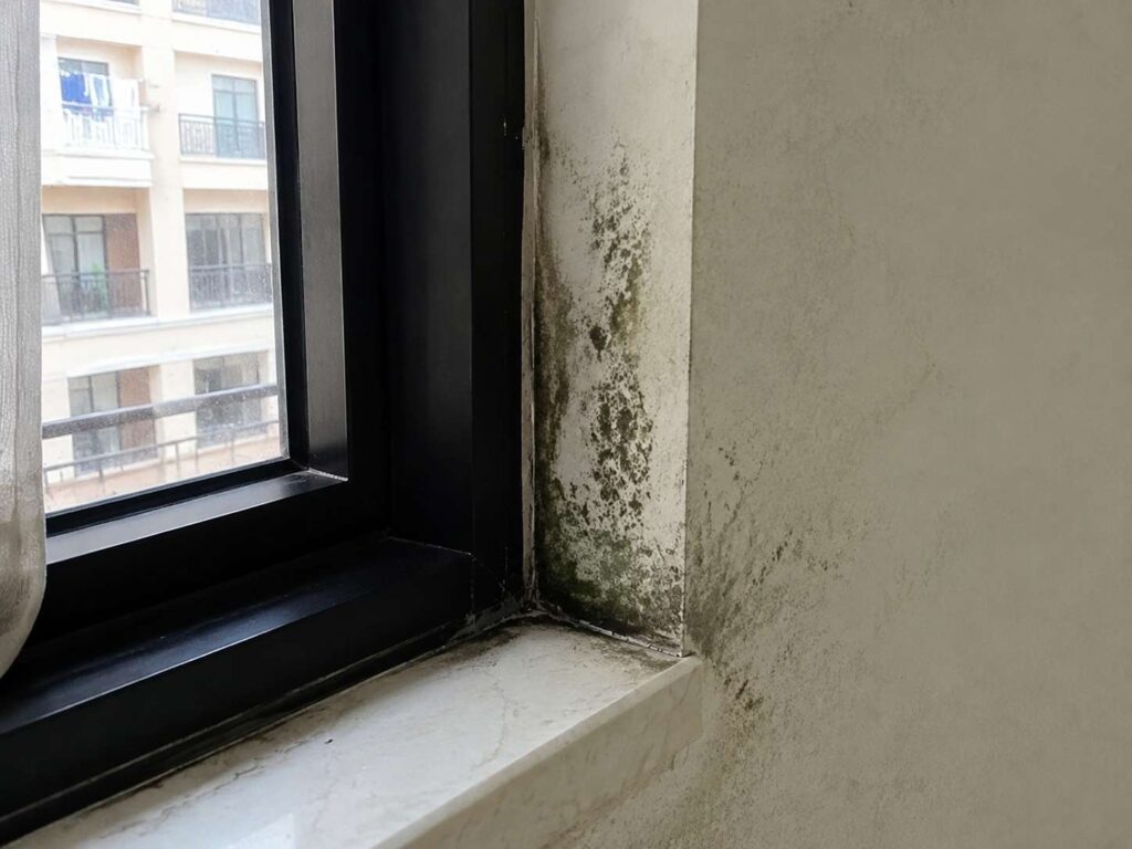 Mold around a UAE apartment window